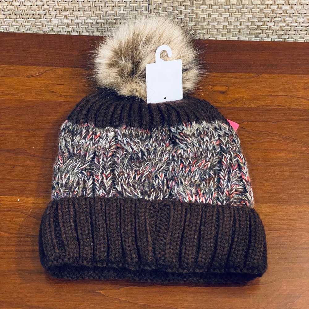 🌟2xHP🌟WARM Brown Cable Knit Beanie by trufit OS - Picture 2 of 8